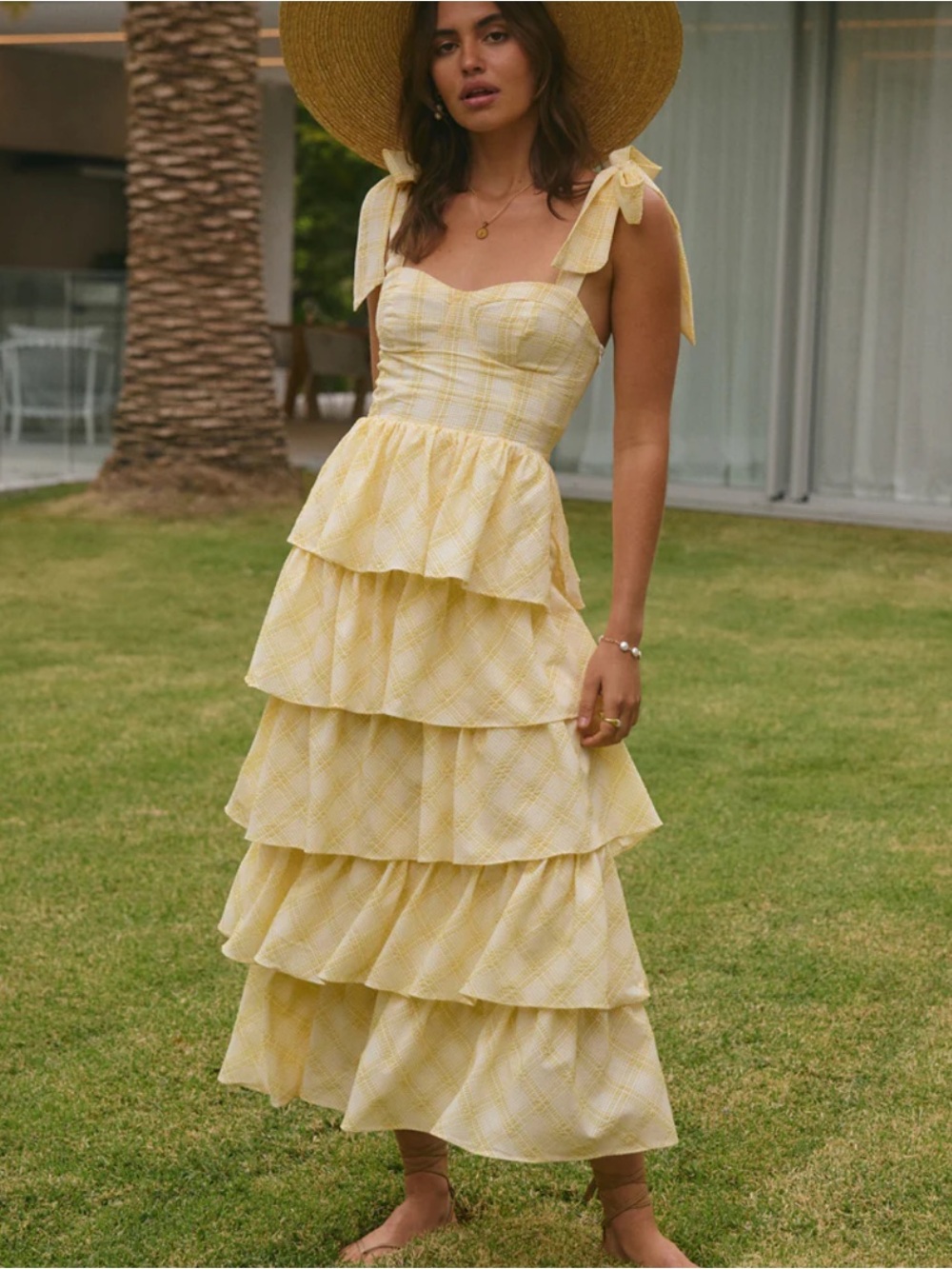 Yellow Ruffle Sofie the Label Maxi Dress